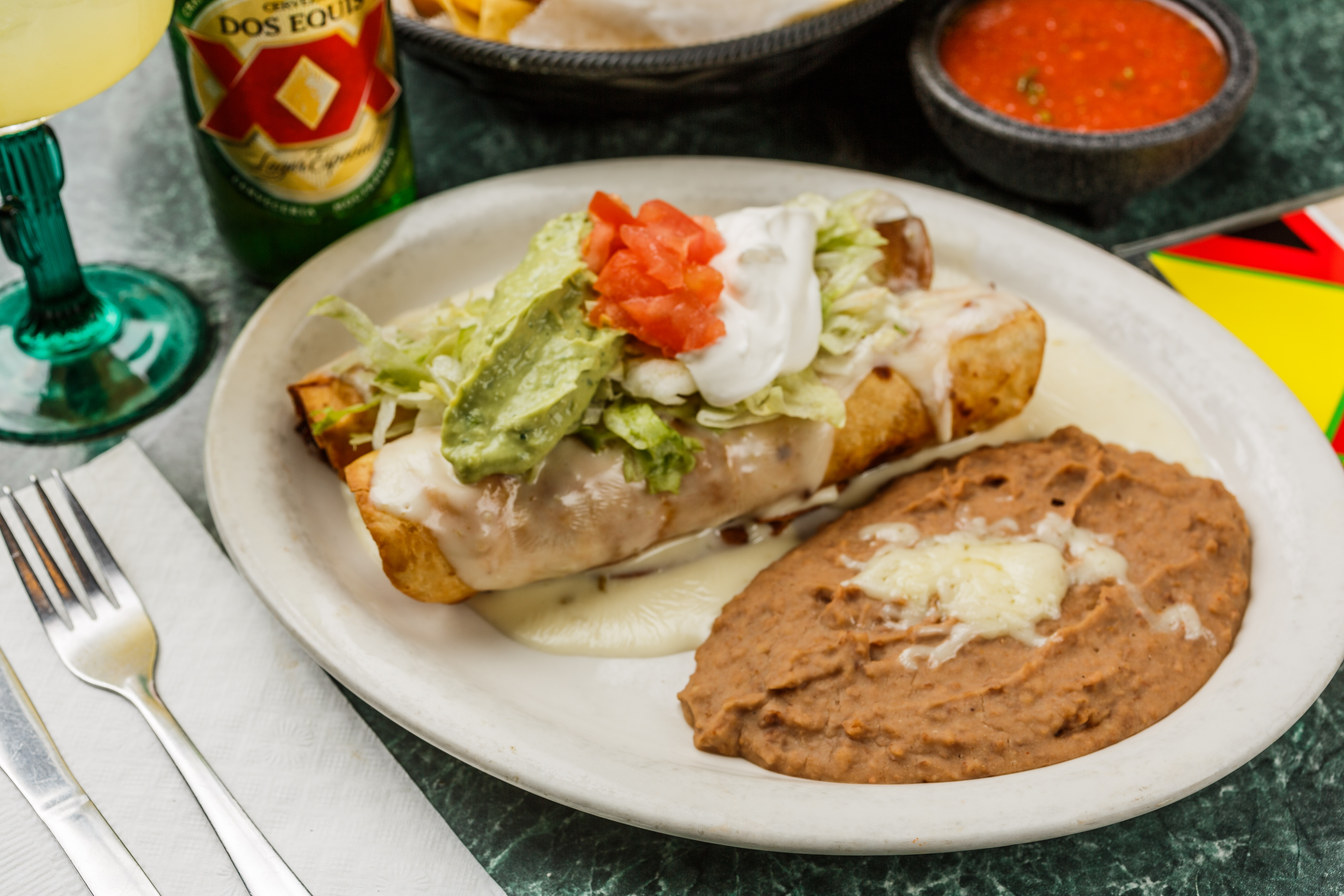 El Sombrero White Cheese Queso Longview Texas Mexican Restaurant Food Taco Fajitas